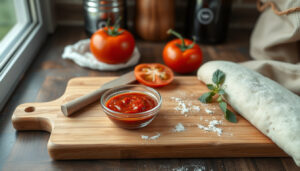 Enkel tomatsås till pizza med tomatpuré